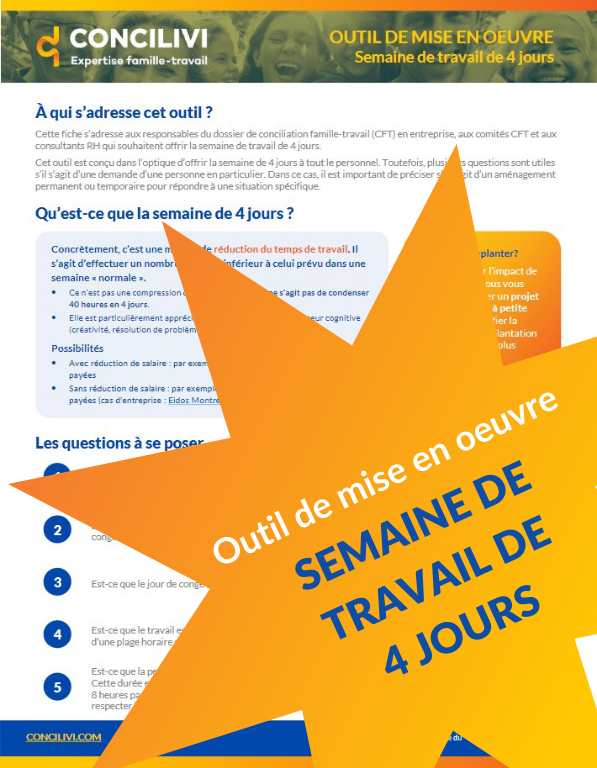 Semaine De 4 Jours | Outil Gratuit | Concilivi Expertise Famille-travail